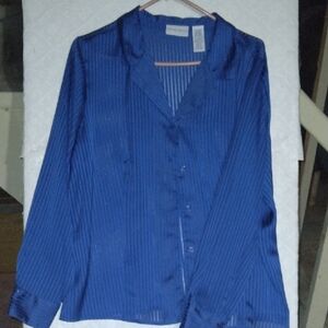 Jaclyn Smith Blue Lightweight Jacket